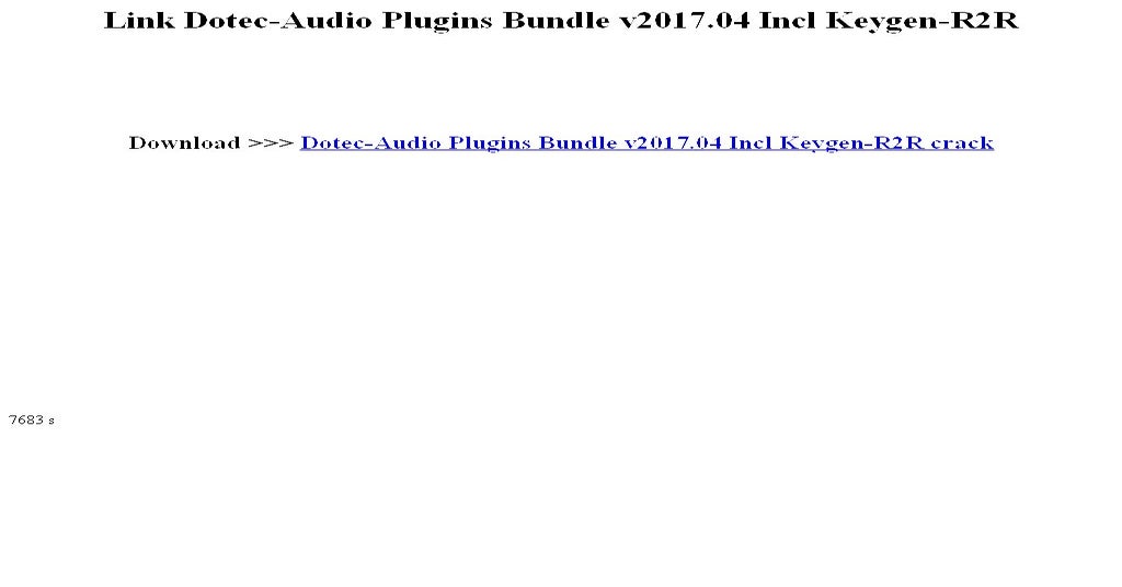 Dotec-audio Plugins Bundle Crack